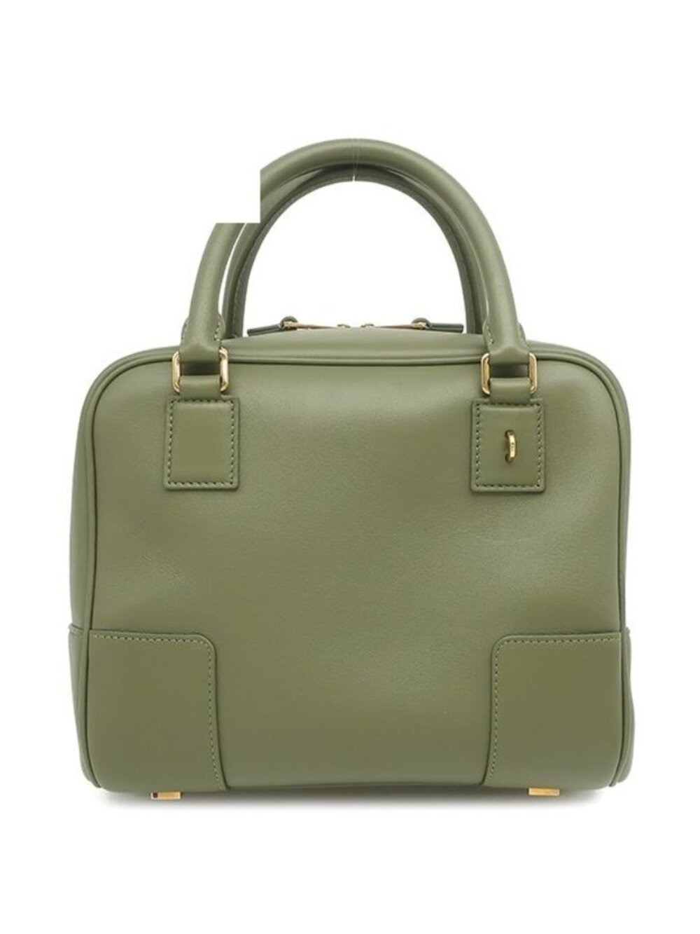 Loewe 2-Way Bag Amazona 19 Square Calfskin Avocado Green Gold Handbag